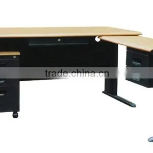 Factory Directly Office Furniture L Shaped Computer Desk With MDF Top Board thumbnail-1