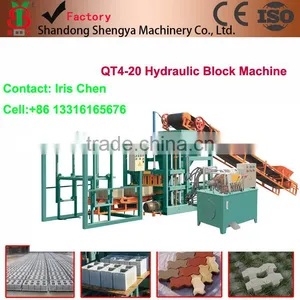 QT4-20 Shengya Machinery/Short Moulding Cycle Time Hydraulic Automatic Block Making Machine thumbnail-1