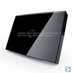 US Standard One Gang Two Way Crystal Glass Panel Touch Switch thumbnail-5