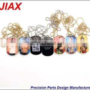 China Factory Supply Fashion Wholesale Metal Stainless Steel Military Dog Tags With Ball Chain thumbnail-4