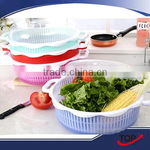 Multifunctional Double Layer Plastic Colander thumbnail-1