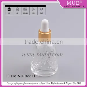 15ml Unique Shape Clear Glass Dropper Bottle With Pipette for e Liquid / Empty Essential Oil Container thumbnail-1