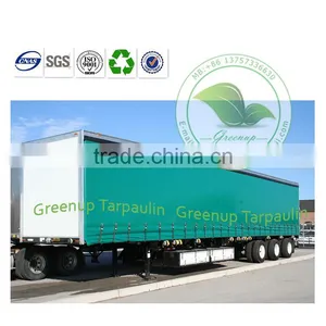 1100Dtex Tarpaulin Contianer Side Curtain / PVC Coated Tarp Truck Cover thumbnail-1