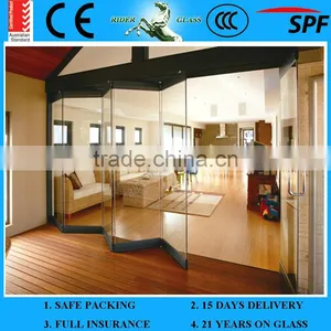 High Quality 1.3-19mm Folding Door Glass Bullet Proof Sliding Bifold Glass Door & AS/NZS2208 thumbnail-3