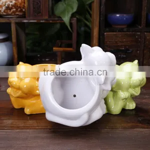 Uqniue Decor Small Animal Ceramic Cat Garden Planter thumbnail-4