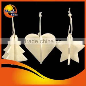 3D Felt Christmas Hanging Ornament With Heart Shape and Christmass Tree Design thumbnail-1