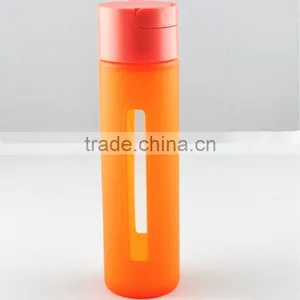 Eco-friendly Food Safe Silicon Sleeve Cover for Sports Glass Bottle thumbnail-1