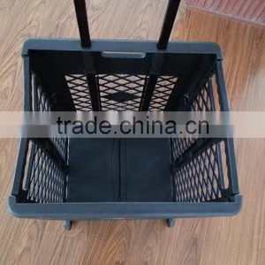 Plastic and Metal Folding Shopping Carts With Wheels Folding Carts thumbnail-6