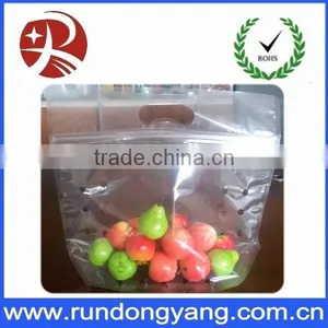Transparent CPP Slider Zip Lock Fruit Bag With Handle and Air Holes thumbnail-2