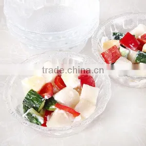 Apple Design Set 5 Engraving Large Cleat Decorative Glass Salad Bowls thumbnail-6