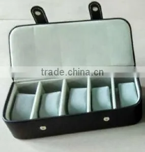 Elegant 5 Piece Leather Watch Box Display Case And Storage Organizer Jewelry Box With Pillow thumbnail-1
