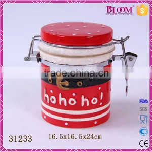 Iron Desgin Ceramic Christmas Wholesale Cookie Jars thumbnail-1