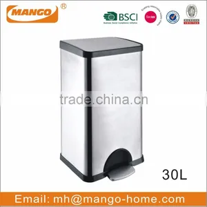 30L Stainless Steel Foot Pedal Kitchen Waste Bin thumbnail-2
