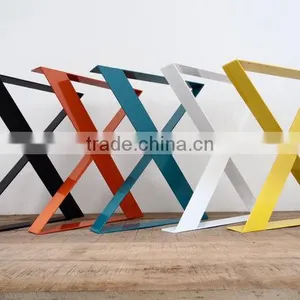 X Shape Flat Steel Leg High Quality Metal Black Coffee Table 28 Inch Legs thumbnail-5