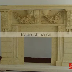 Electric Egypt Cream Fireplace Mantel thumbnail-1