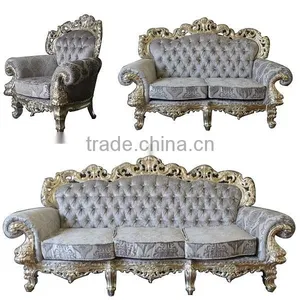 MS-1406-02&MS-1407-02&MS-1408-02 American Style Furniture Sofa Set in Silver Finish thumbnail-1