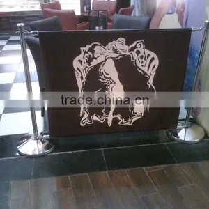 Stainless Steel Queue Barrier Breeze Stand With Advertising Banner thumbnail-1