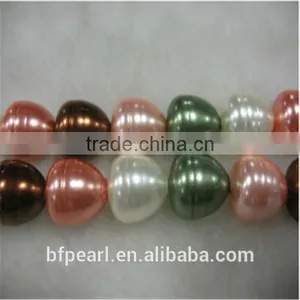 Multicolor 15-18mm Teardrop Shaped Pearls Beads in Oyster Shell thumbnail-1