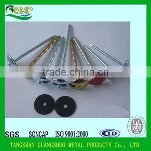 Q195 Galvanised Umbrella Roofing Nails With Rubber Washer From Factory thumbnail-3