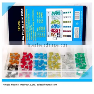 New 120pc MINI Blade Fuse Assortment Auto Car Motorcycle SUV FUSES Kit APM ATM Automotive Fuse Types thumbnail-1