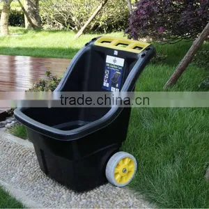 Plastic Outdoor Garden Cart Hand Trolley 80 Liter With Two Wheels thumbnail-2