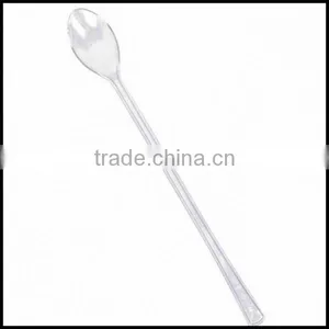 Barware Party Summer Celebration Clear Plastic Long Cocktail Spoons PS,custom Plastic Spoons Manfuacturer thumbnail-1