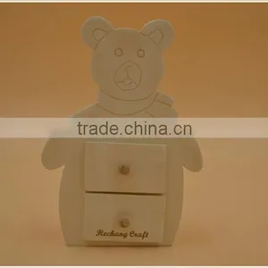 2015 Newest Style Bear Shape Wooden Storage Case|home Decor|office Desk thumbnail-3