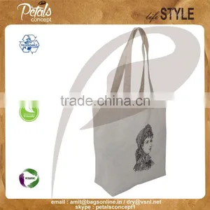 2017 Factory Direct Sale Cheap Cotton Bag / Raw Cotton Fabric Bag/unbleached Cotton Tote With Printing thumbnail-2