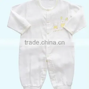 Baby Plain Romper Wholesale , Long Shirt Baby Girl Romper , Crochet Baby Romper thumbnail-1