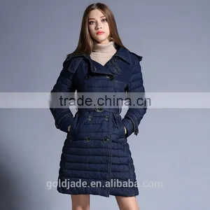 Hooded Thick Fashion Women's Clothing Denim Down Jacket Women Winter Down Jacket thumbnail-1