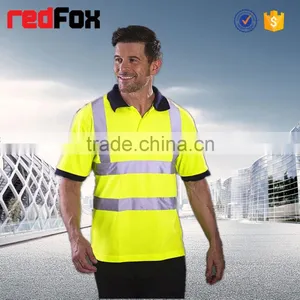 Custom Printed Safety High Visibility Color Combination Polo T-shirt thumbnail-3