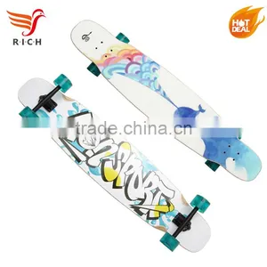 HSCW10 Long Board Canadian Maple Wood Skateboard for Girls Dance thumbnail-3