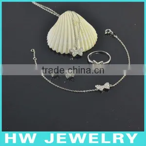 2014 Bowknot Design Fashion Crystal Elements Jewelry Set thumbnail-1