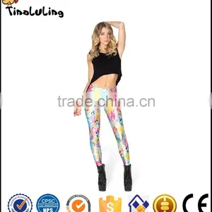 2017 Digital Printing Cartoon Snow White Star Leggings Pantyhose Female Black Milk Silk Pants thumbnail-1