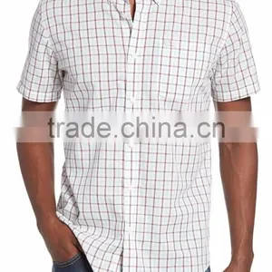 Cotton-blend Plaid New Style Fashion Men's Casual Shirt in Stock Lot thumbnail-1