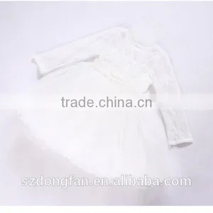 Baby Girls Fall Lace Long Sleeve White Tutu Dress thumbnail-4