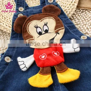 Stylish Animal Pattern Baby Denim Short Pants Overalls Kids Strap Jeans Pants thumbnail-2