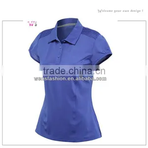 Factory Directly Custom Design Women Plain Blue Polo Shirts Wholesale Tennis Top thumbnail-1