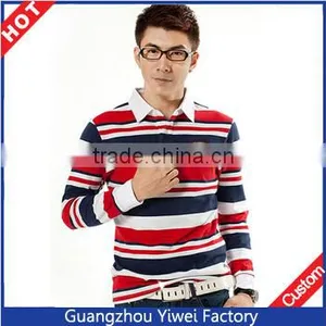 Fashion Cheap Stripe Polo T Shirt Wholesale For Guangzhou thumbnail-1