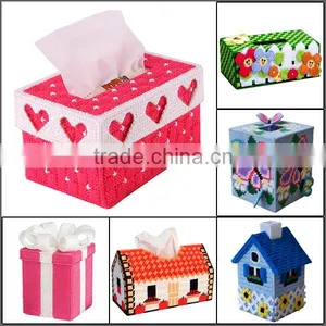 Red Heart Kits Suppliers Plastic & Cotton Cross Stitch Sets Tissue Box thumbnail-1