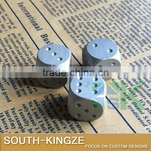 Silver Plating Creation Folk Arts Metal Rolling Dice in Long Square Silver Color Metal Packing Box thumbnail-1