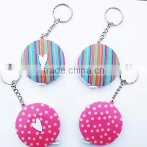 Childresn Novelty Cookie Design Wholesale Measuring Tape Cartoon Tape Poratble Ruler With Keychain thumbnail-1