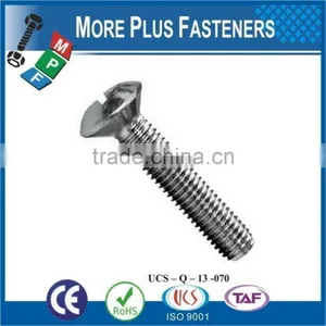 Made in Taiwan Stainless Steel Slotted or Phillips Oval Countersunk Head Machine Screw thumbnail-2