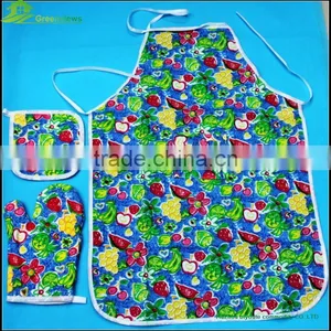 Cotton Cartoon Chef and Apron Kids Baking Kitchen New Designs Apron Set Oven Mitt&potholder&apron thumbnail-4