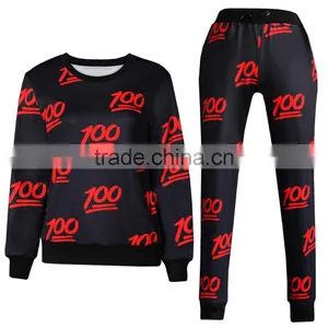 3D Printed Joggers Pullover Sweatshirt Womens Tracksuits Sports Suits Hip Hop Sportwear for Sale thumbnail-4