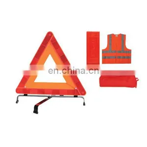 E-MARK Car Accident Kits With Warning Triangle and Safety Vest and Made of 120gsm Knitting Fabric thumbnail-1