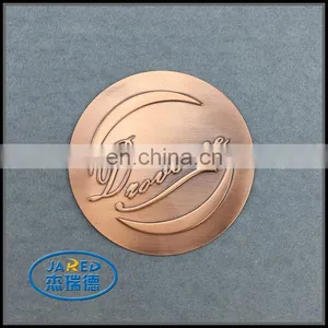 Embossed Metal Crafts 3D Aluminum Round Wine Label thumbnail-1