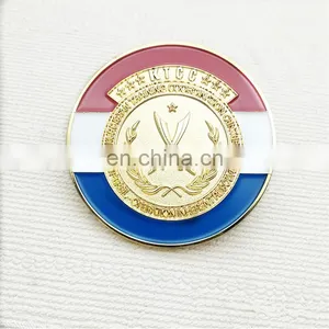 Gold Colored Training Coin With Cross Swords thumbnail-1