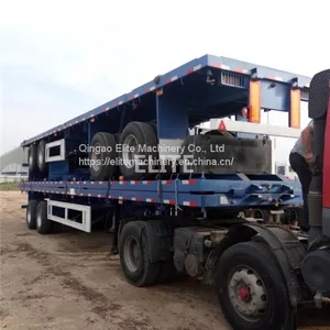 12.5m Container Semi Trailer 40ft 2 Axle Flatbed Trailer for Sale Low Price thumbnail-3