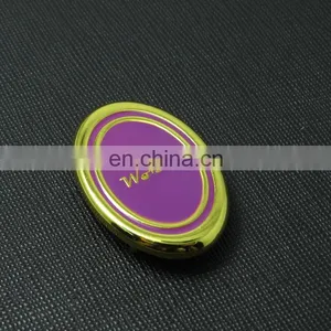 Custom Made Oval Shaped Nameplate Embossed Text LOGO Metal Label Tag thumbnail-1